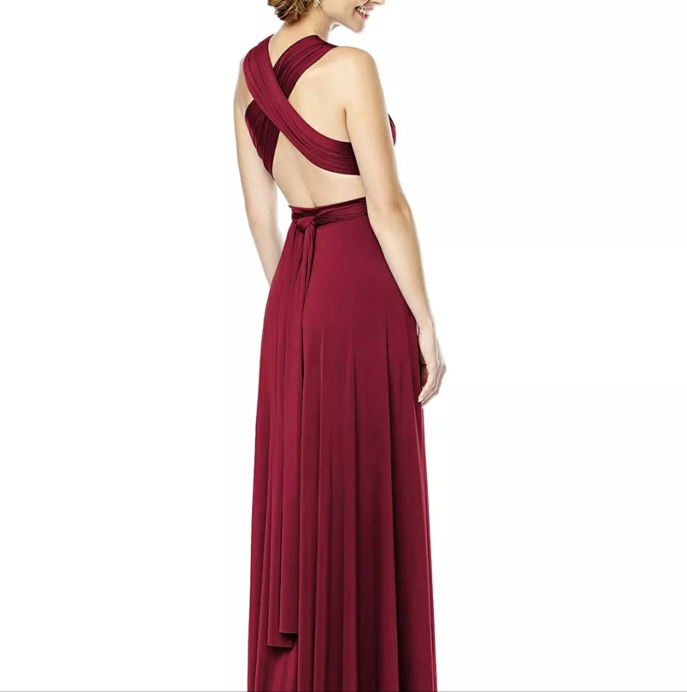 Dessy Burgundy Infinity Dress